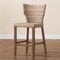Bali & Pari Enver Modern Bohemian Grey Kubu Rattan and Mahogany Wood Counter Stool 245-13716-ZORO - alternate 7